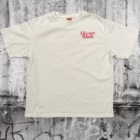 Human Made x Girls Don’t Cry Tee - GDC Logo — White/Red (Made in Japan) - Small - Picture 2 of 8